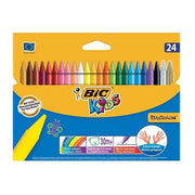 BIC Confezione 24 Pastelli a cera Colori Assortiti Serie kids Plastidecor