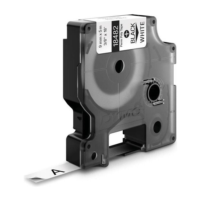 Dymo Rhino 9mmx5.5mt Poliestere Nero su Bianco