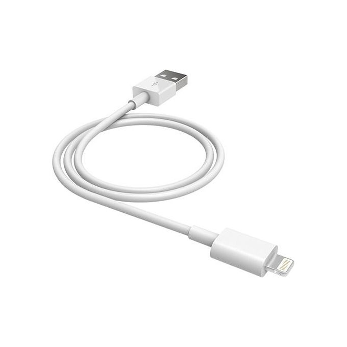 Puro cavo 1mt apple 2.1a lightning made for iphone ipod ipad bianco