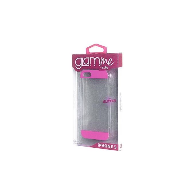 Celly Glamme Cover Glitter Fuchsia Ip5