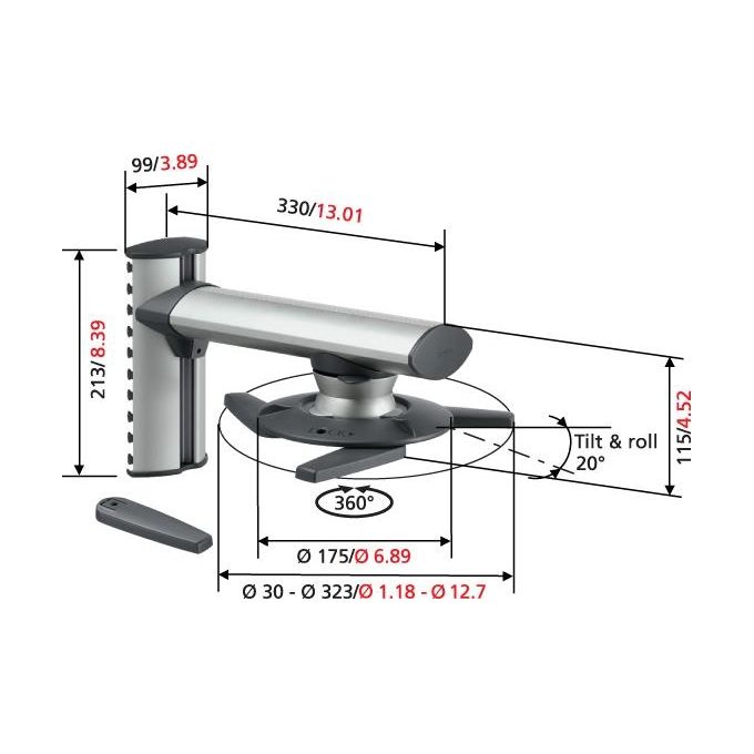Vogels EPW 6565 Supporto per il Montaggio a Parete per Videoproiettore Portata Massima 10Kg