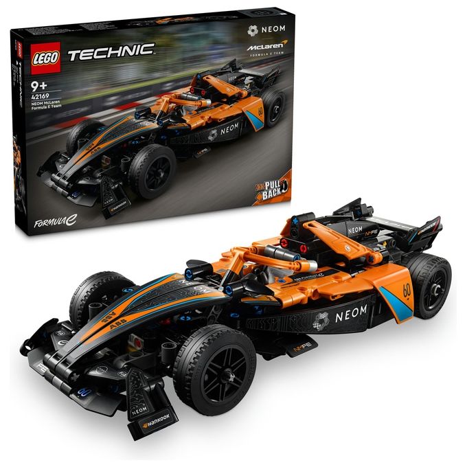 LEGO Technic 42169 NEOM McLaren Formula E Race Car, Macchina Giocattolo per Bambini 9+, Modellino di Auto F1 da Costruire
