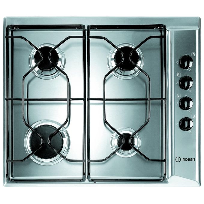 Indesit PAA 642 IX-I WE1 Piano Cottura Acciaio Inossidabile da Incasso 58cm a Gas 4 Fornelli