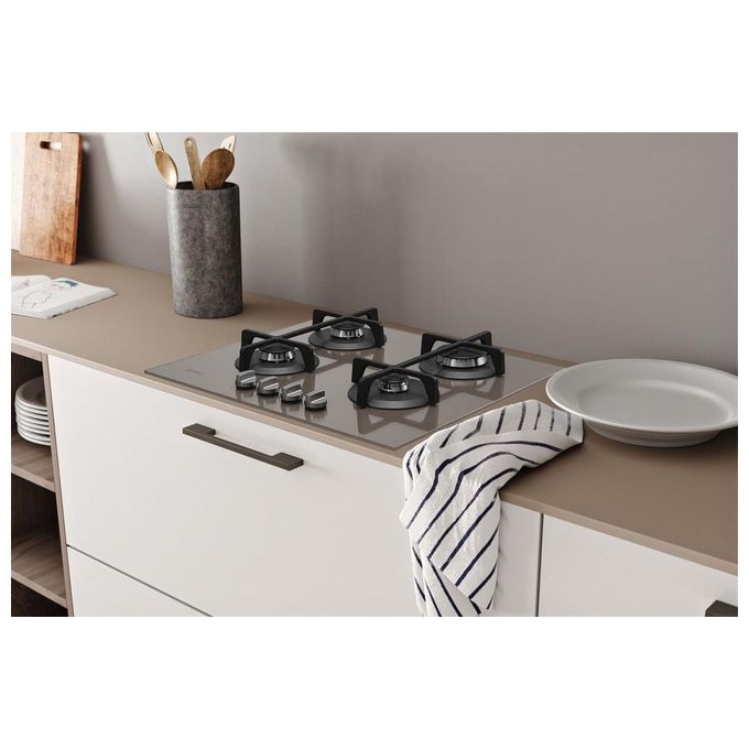 Indesit ING 61T-TD Piano Cottura a Gas 4 Zone 59 cm Marrone