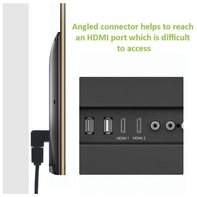 Techly Adattatore Hdmi Maschio-Femmina Angolato 90 Gradi