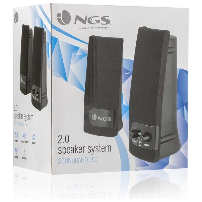 Ngs Casse Sb150 Multimediali 2.0 2 Speakers 4w Rms 200w Pmpo Grigio-nero