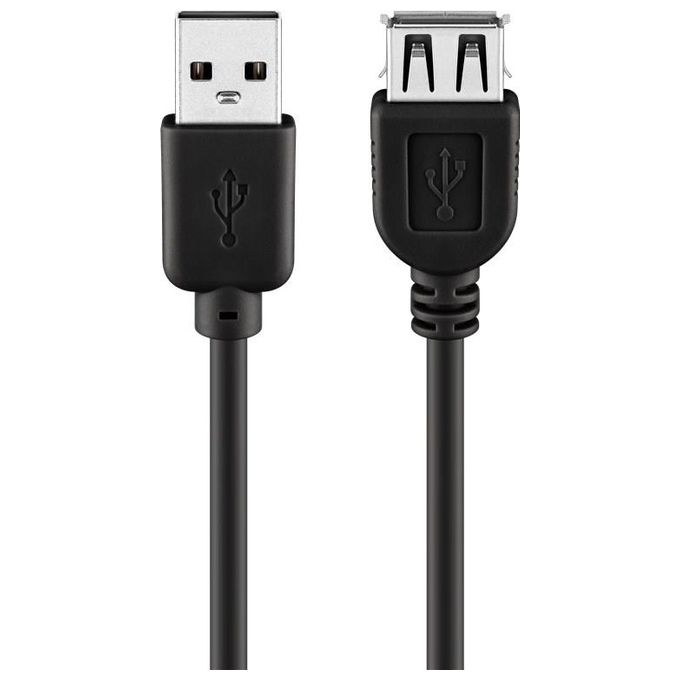 Link cavo prolunga usb 2.0 connettori a-a maschio-femmina - mt. 0,60 colore nero