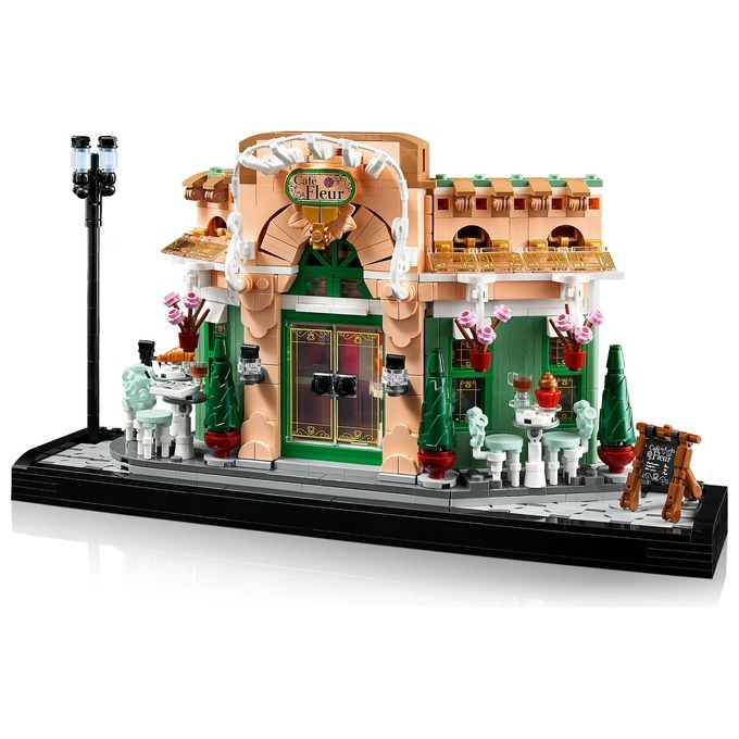 LEGO 10362 Icons Kit Modellismo Fai da Te per Adulti con Libreria Decorativa e Café Francese 1101 Pezzi colore Nero