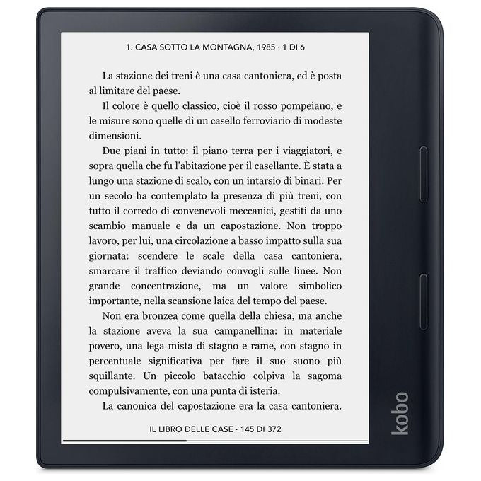 Kobo Sage eReader Display a filo da 8'' HD Carta E Ink 1200 Antiriflesso modalita' scura 32Gb Audiolibri Multiformato Nero