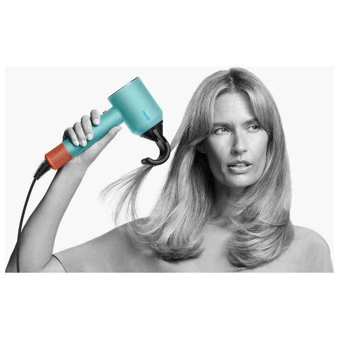 Dyson Super Sonic Nural Asciugacapelli 1600W 4 Temperature con Accessori Acquamarina