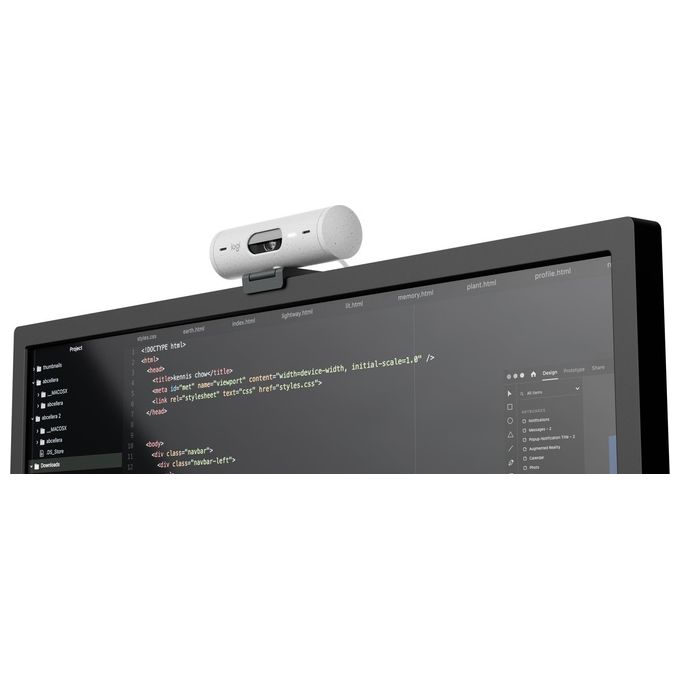 Logitech Brio 500 Webcam 4Mp 1920x1080 Pixel Usb-c Bianco