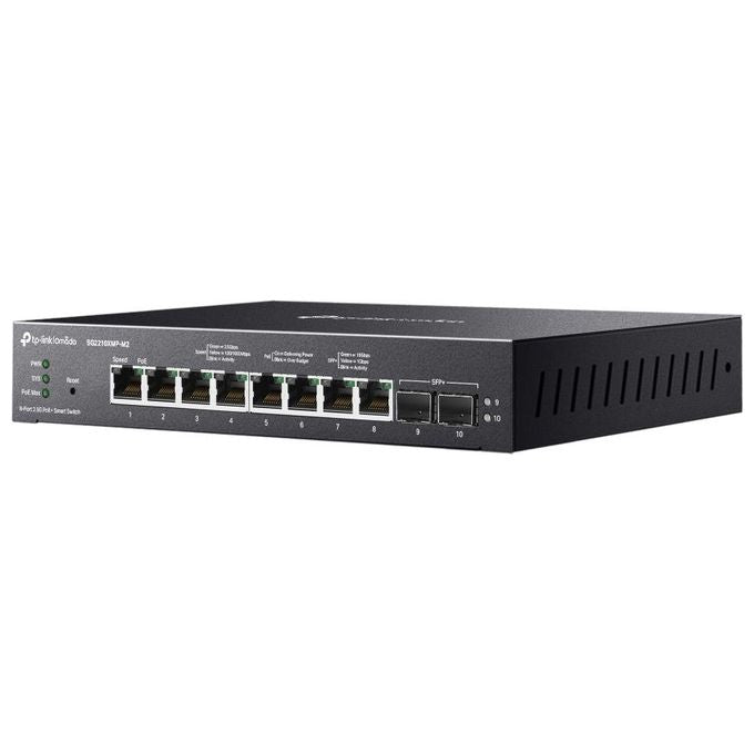 TP-Link Omada SG2210XMP-M2 Switch di Rete Gestito L2-l2 2.5g Ethernet 100-1000-2500 Supporto Power Over Ethernet Nero