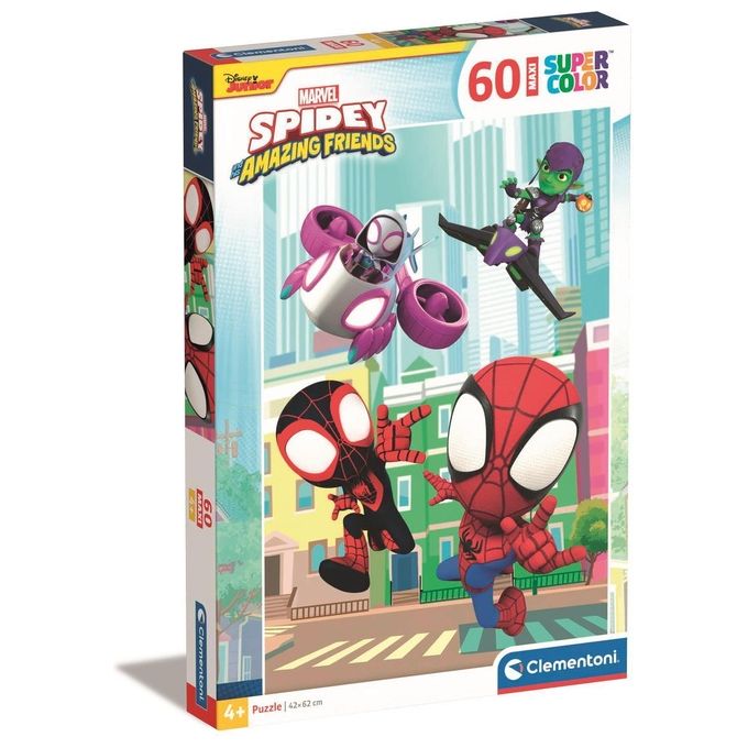 Clementoni Puzzle da 60 Pezzi Maxi Spidey and His Amazing Friends