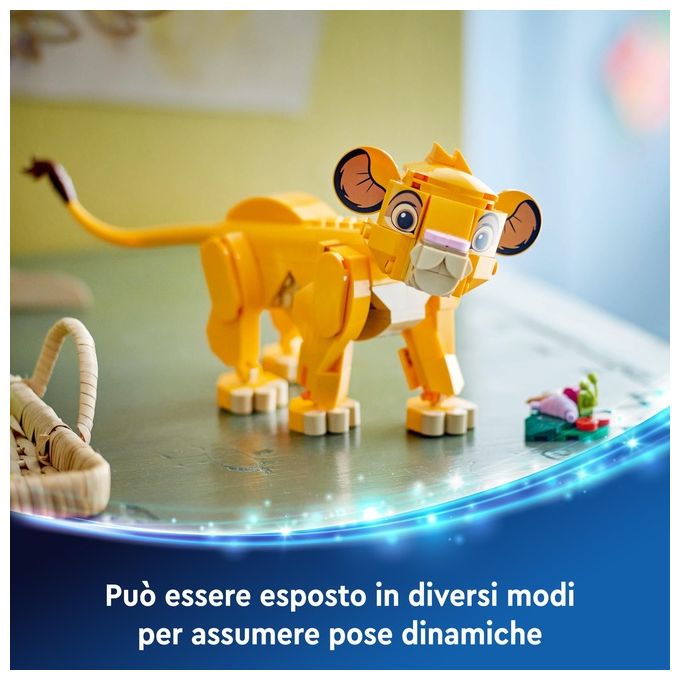 LEGO Disney Simba il Cucciolo del Re Leone Giochi di Fantasia per Bambini e Bambine da 6 Anni Personaggio Giocattolo Costruibile con Parti Snodabili dal Film d'Animazione Idea Regalo 43243