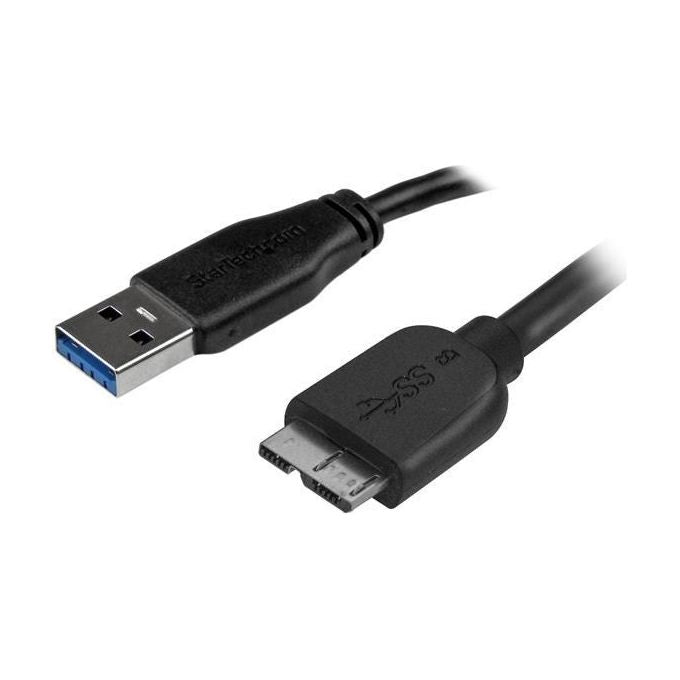 StarTech Cavo USB 3.0 Tipo A a Micro B slim - Connettore USB3.0 A a Micro B slim ad alta velocita' M-M - 2m