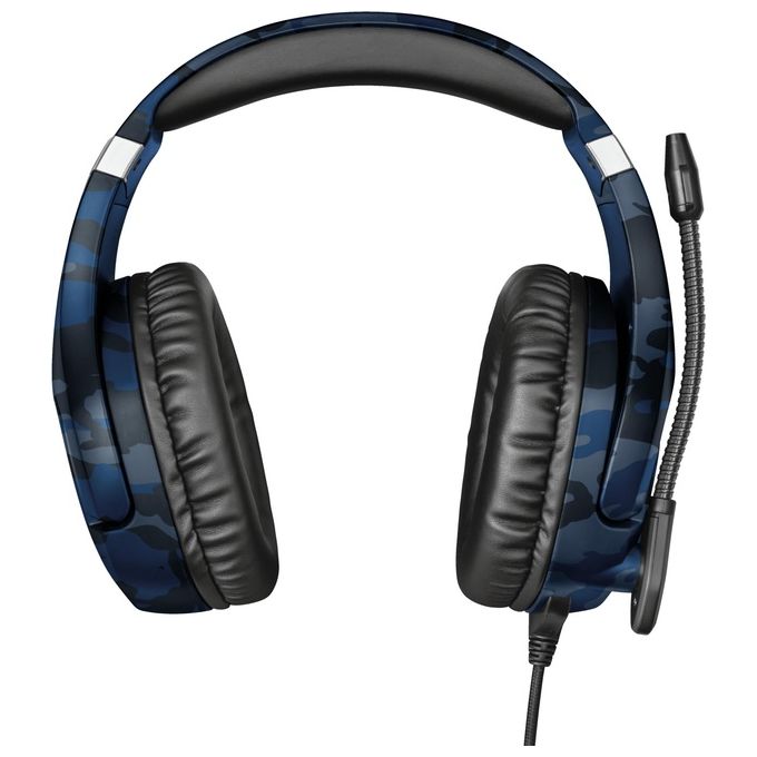 Trust Gaming GXT 488 Forze Cuffie Gaming con Licenza Ufficiale PlayStation 4 Microfono Ripiegabile e Archetto Regolabile Blu