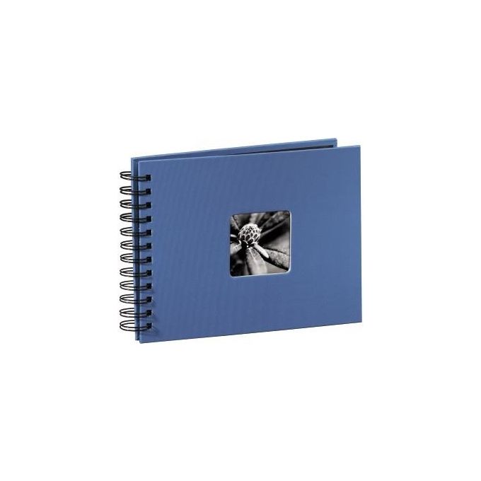 Hama Fine Art Album Fotografico e Portalistino a Spirale Azzurro 24x17cm 50 Pagine Nere