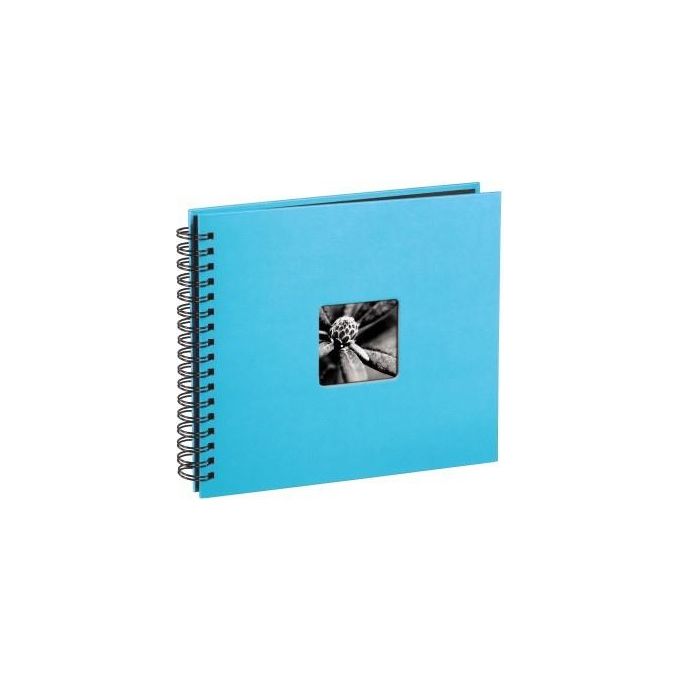 Hama Fine Art Album Fotografico e Portalistino a Spirale Turchese 28x24cm 50 Pagine Nere