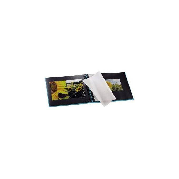 Hama Fine Art Album Fotografico e Portalistino a Spirale Turchese 28x24cm 50 Pagine Nere