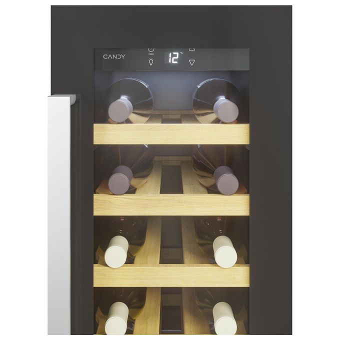 [ComeNuovo] Candy CCVB 30-1 DiVino Cantinetta Vino 20 Bottiglie Classe energetica F 6 ripiani in legno 81 cm Nero