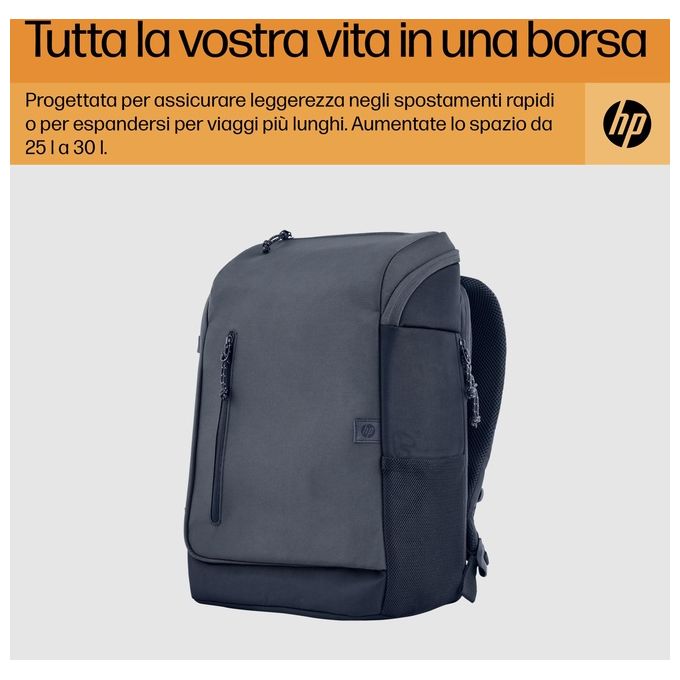 HP Travel Zaino Porta Computer fino a 15.6'' Grigio Ferro per Victus by HP Laptop 15 Pavilion x360 Laptop
