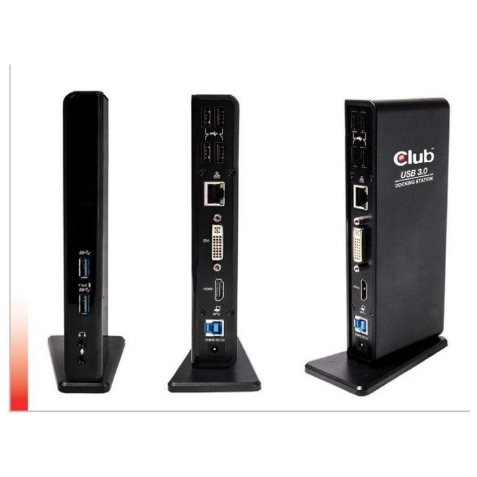 Club3d Docking Station, usb 3.0 Black, usb type a 3.0 dual Display