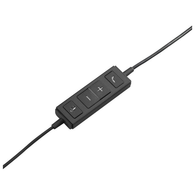 Logitech H570e Cuffie Cablate, Mono con Microfono Cancellazione di Rumore USB