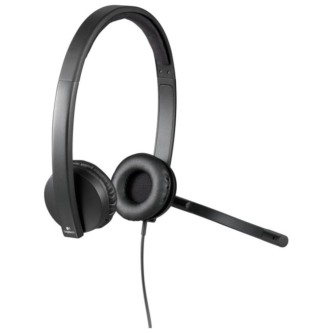 Logitech H570e Cuffie con Microfono USB Cancellazione di Rumore Compatibili con PC-Mac-Laptop