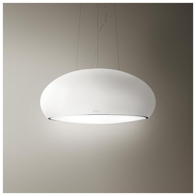 Elica PRF0098392 Cappa a Isola Sospesa SEASHELL WH MAT OPACO-F-80 3 VELOCITA'+ 1 intensiva Filtrante Portata 400 m³-h 80 cm Bianco Opaco
