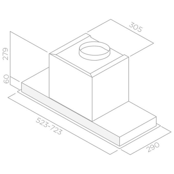 Elica PRF0092333A PRF0092333A Cappa ad Incasso Integrata Classe energetica A 3 Velocita' Aspirante Illuminazione LED 60 cm Inox