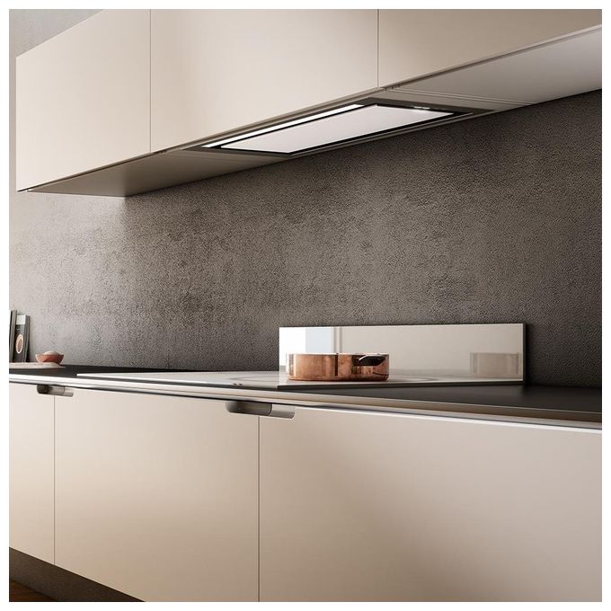 Elica PRF0097708A HIDDEN 2.0 IXGL-A-90 Cappa da Incasso Classe energetica A 3 Velocita'  Aspirante Illuminazione LED 90 cm Inox-Vetro Bianco
