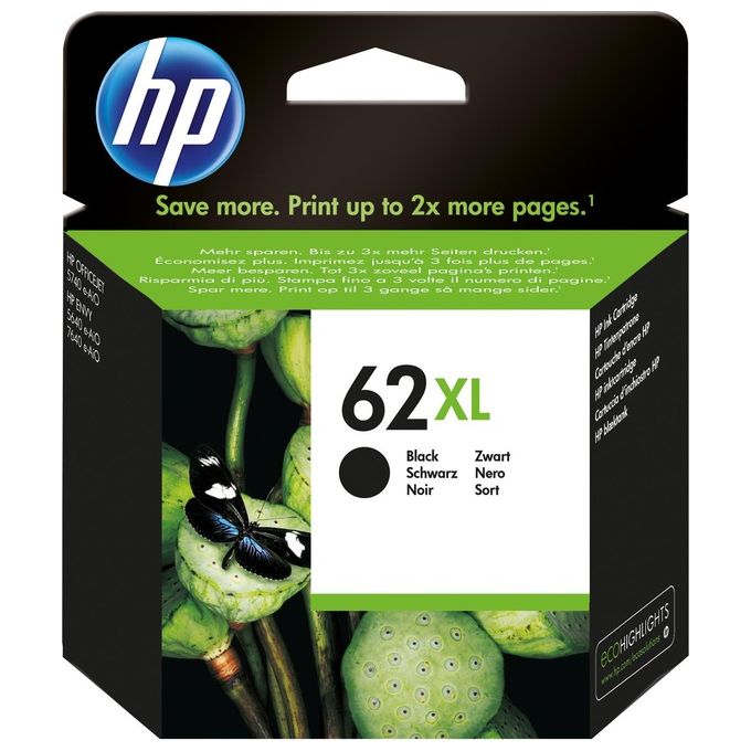 HP Cartuccia Originale Inchiostro Nero ad Alta Capacita' 62xl