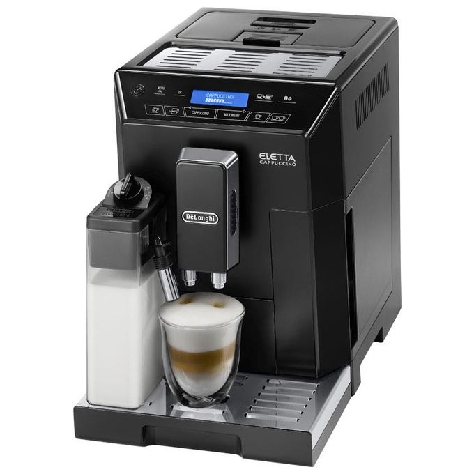 DeLonghi ECAM44660.B Eletta Cappuccino Macchina da Caffe' Sistema Automatico Potenza 1450 W Capacita' 2 Litri Dual Thermoblock Lattecrema System Vapore Rapido Nero