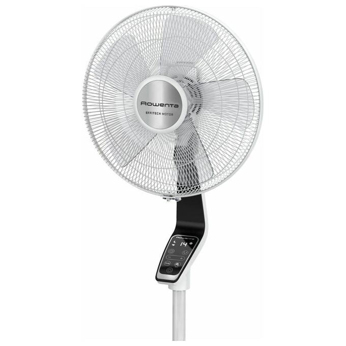 Rowenta Ventilatore a Piantana Turbo Silence Extreme VU5690F0 Nero-Bianco per una Freschezza Ottimale e Silenziosa in Casa