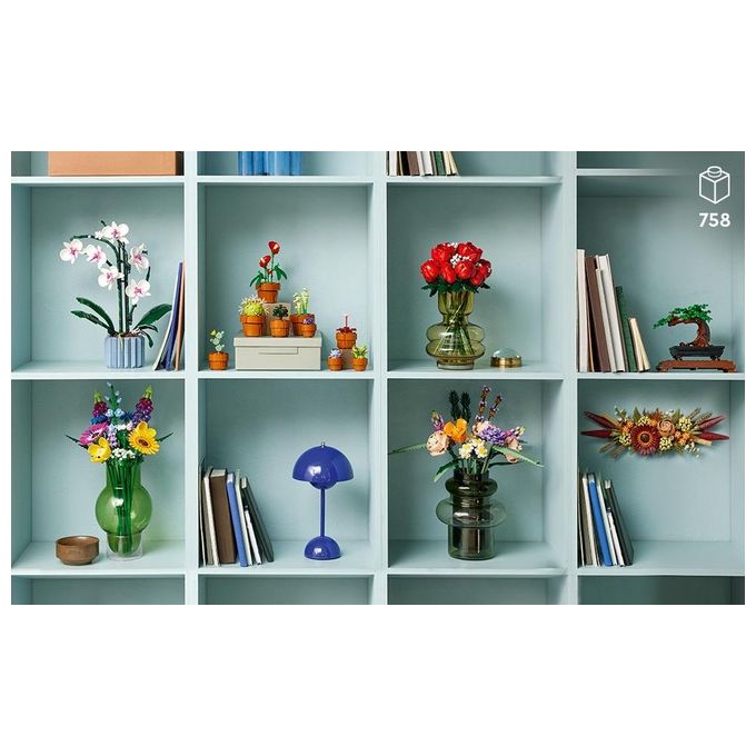 LEGO Icons 10329 Piantine, Collezione Botanica con Fiori Artificiali, Decorazione Casa, Idea Regalo di Compleanno Donna o Uomo