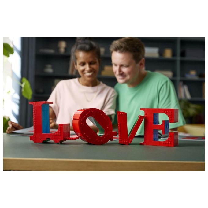 LEGO Art LOVE, Modellino da Costruire Iconica Scultura Pop di Robert Indiana, Hobby Creativo per Adulti, KIT_ Modellismo da Collezione, Idea Regalo Donna, Uomo, Fidanzamento e Anniversario 31214