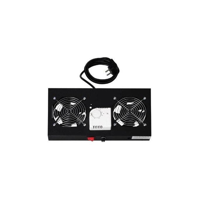 Digitus Kit 2 Ventole Con Termostato Per Armadi Linea Professionale Colore Nero