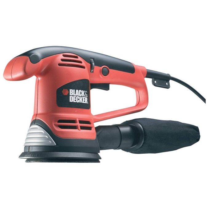 Black+Decker KA191EK-QS Levigatrice Roto-Orbitale con Accessori in Valigetta 480W Arancione