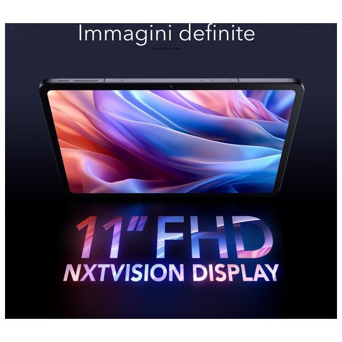 TCL Tab 11 Gen 2 9465X5-2CLCA111 Tablet Android Schermo 10,95'' con tecnologia NXTVISION 6GB RAM + 256GB ROM Wifi Fotocamera frontale 5MP e posteriore 8MP Grigio siderale