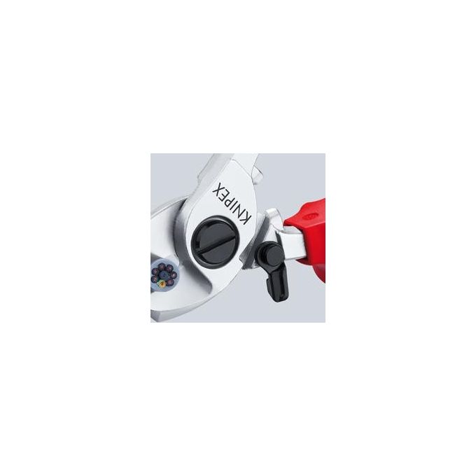 Knipex 95 16 165 Cesoia per Cavi Isolata VDE Manici Bicomponente 165 mm Taglio Cu Al 50 mm² colore Rosso Giallo