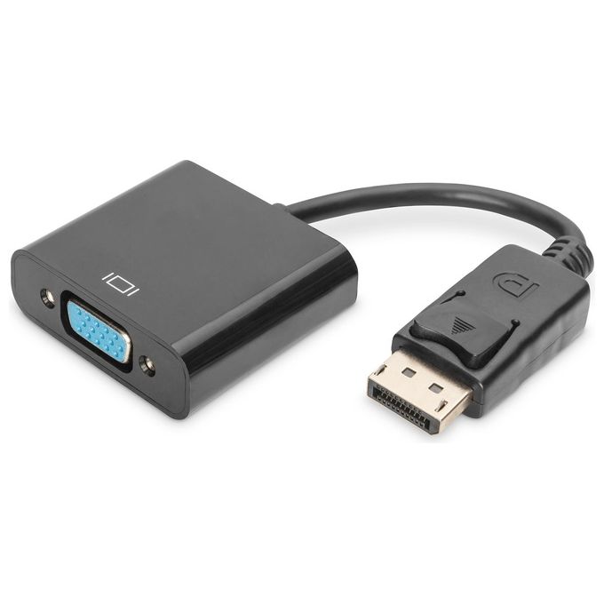 Assmann Electronic Cavo e Adattatore Video 0,15mt Displayport Vga D-Sub Nero
