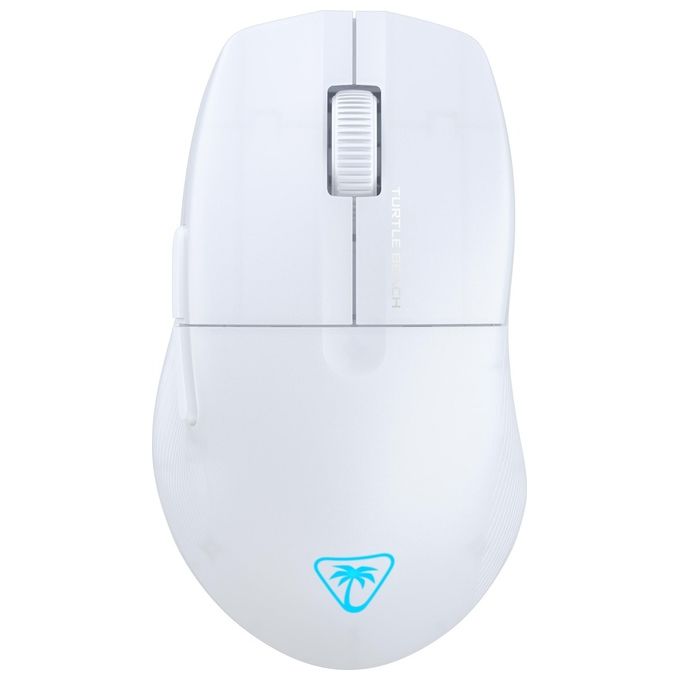 Turtle Beach Pure Air - Mouse da gioco RGB wireless ergonomico e ultraleggero con sensore ottico a 26K DPI dotato di batteria da 125 ore illuminazione RGB - Bianco