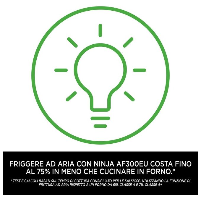 Ninja AF300 Friggitrice ad Aria Calda 7.6 Litri 1690W Nero