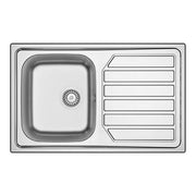 Apell VE861ILBC Lavello da Incasso 1 Vasca con Gocciolatoio a Sinistra 86 x 50 cm Acciaio Inox Serie Venezia