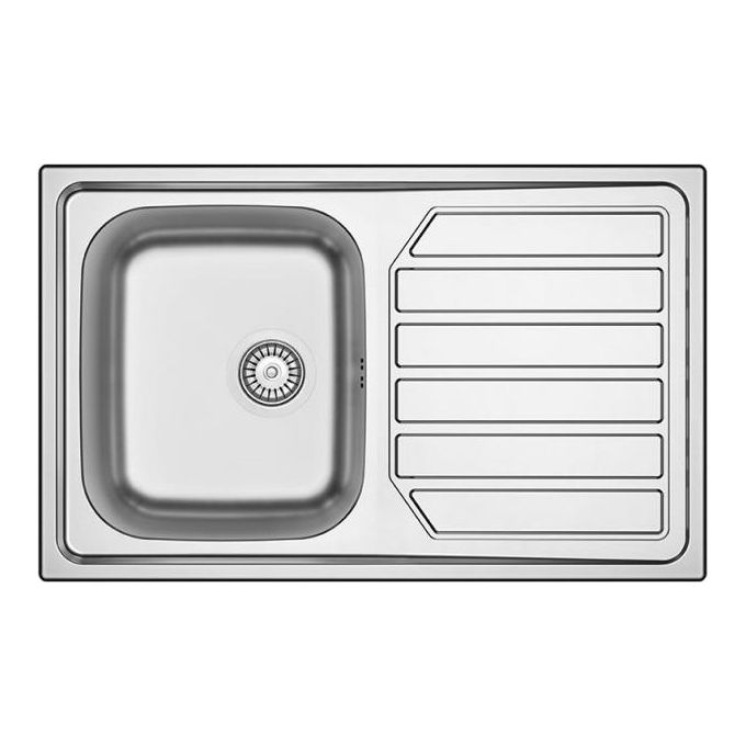 Apell VE861ILBC Lavello da Incasso 1 Vasca con Gocciolatoio a Sinistra 86 x 50 cm Acciaio Inox Serie Venezia