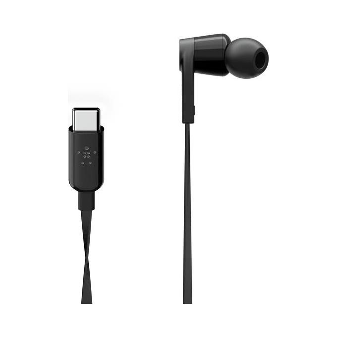 Belkin Rockstar In-Ear Cuffie Usb-C Connector Nero