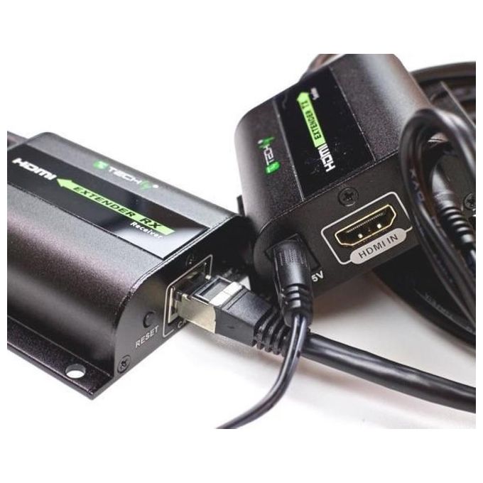 Techly Extender Hdmi Full Hd 3D IR su Cavo Cat.5E-6-6A-7 60m Autoregolato