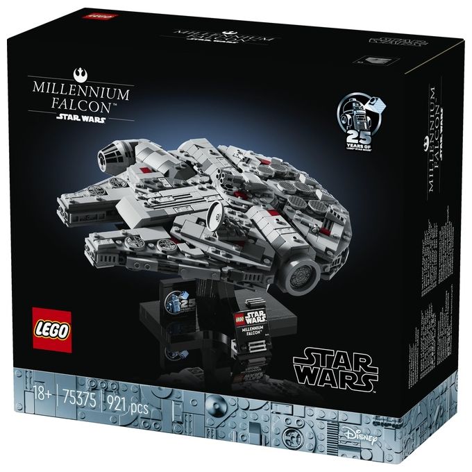 LEGO Star Wars 75375 Millennium Falcon, Modellino da Costruire di Astronave per Adulti, Idee Regalo Lui, Lei, Marito o Moglie