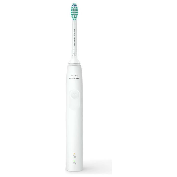 Philips HX3671-13 Sonicare Serie 3100 Spazzolino elettrico sonico con timer e sensore di pressione autonomia 14 giorni colore Bianco
