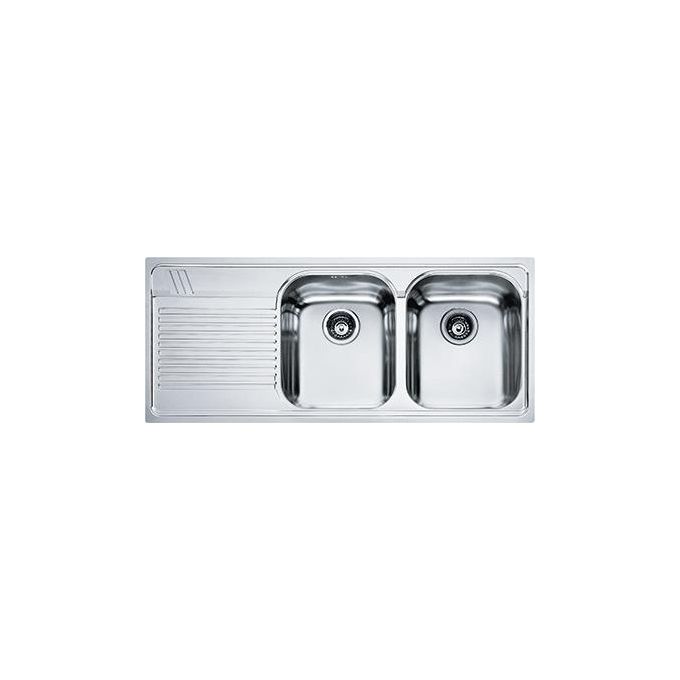 Franke Lavello Inox AMT 621 3 1-2'' WWK gocciolatoio a sinistra 2 Vasche + scolapiatti 116 cm 101.0022.451